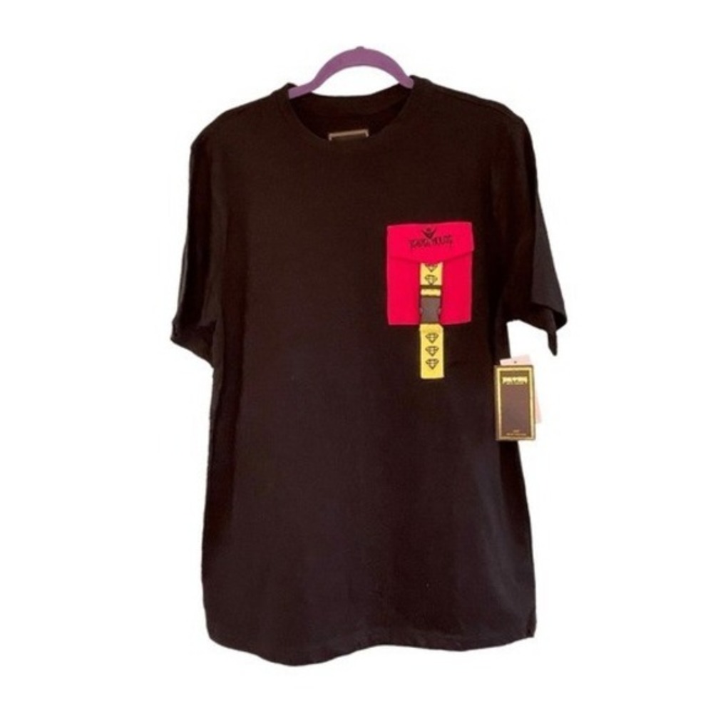 Jewel House Pocket Tee Black Graphic Crewneck Short Sleeve Vintage 80s‎  L